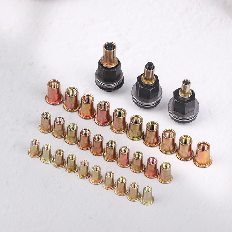 Набор ручного инструмента для заклепочных гаек 10 шт., ручной заклепочник с насадками для гаек M3-12 для самостоятельного ремонта и установки, простой в использовании аксессуар