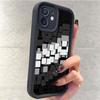 Black and White Checkered Ladder Groove iPhone 14/15/16/17 Pro Max Case