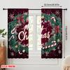 2pcs,2D Plane Printing Light Filtering Curtains Christmas Party7 (3) Versatile Fabric (without Rod) Art Deco Festive Perfect for