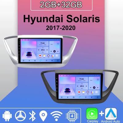 Android Carplay автомобильное радио для Hyundai Solaris 2017-2020 мультимедийный проигрыватель головное устройство стерео GPS навигация BT WIFI 2+32 ГБ