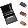 Men Rfid Smart Metal Thin Slim Pop Up Carbon Fiber Credit Card Holder Wallet Minimalist Wallet Small Black Purse Metal Wallet