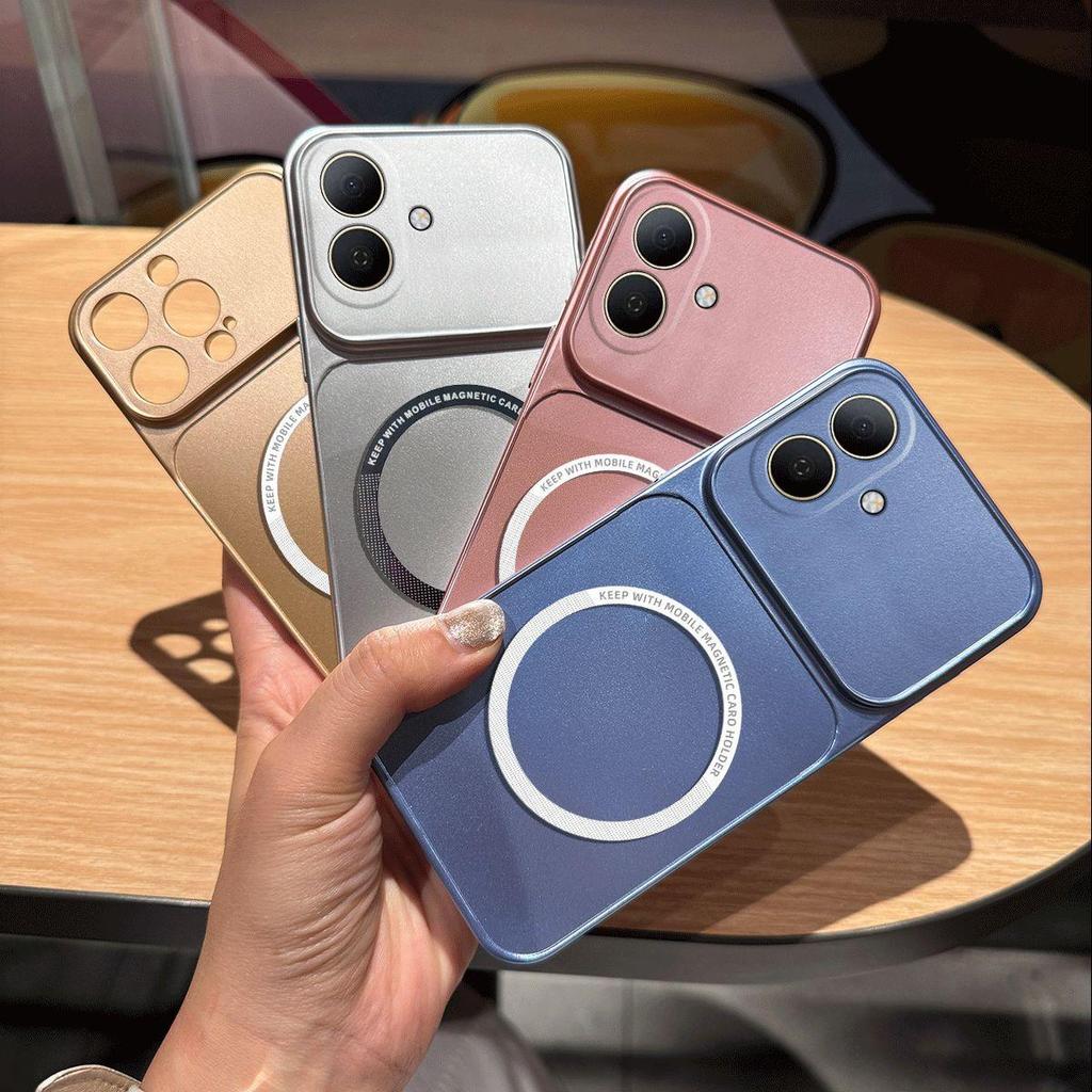 Магнитный чехол из ТПУ с металлическим покрытием для TECNO SPARK Go 2, противоударный, матовый, мягкая крышка