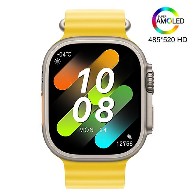 2023 Новые мужские смарт-часы HK10 AMOLED HD с высоким разрешением экрана и высокой частотой обновления, женские смарт-часы с защитой от влаги IP68, поддержкой Bluetooth, вызовов по NFC.