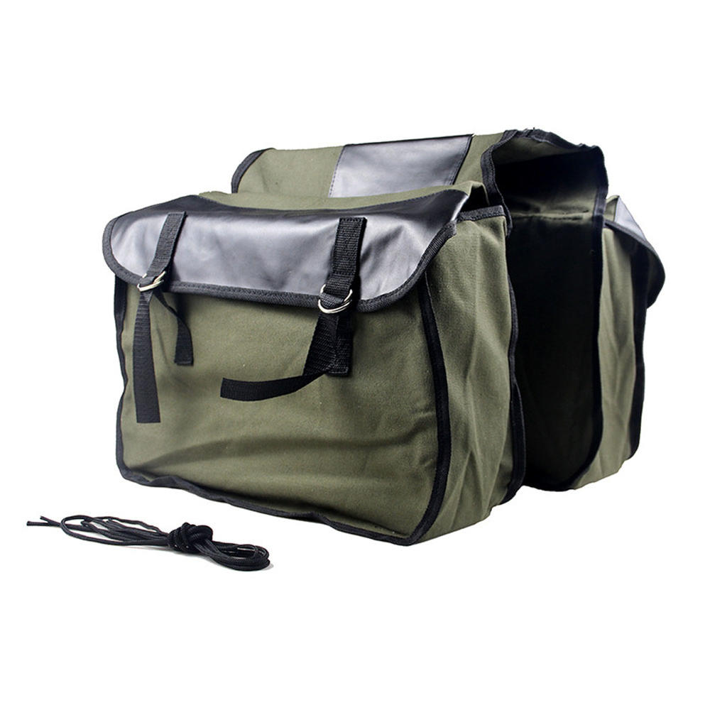 15,7'' Заднее сиденье Багажная сумка-переноска Сумка-седло Велосипедная двойная рама Сумки из парусины Водонепроницаемые для велосипедных аксессуаров