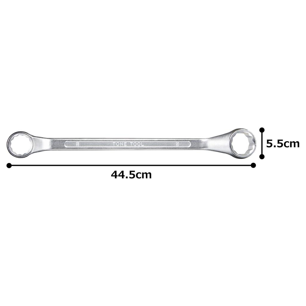 TONE Long Box Wrench Width Across Flats 32 X 36 Mm Gray (45°) HPM45-3236