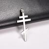 Stylish Stainless Steel Orthodox Cross Pendant Necklace for Women Men Religious Prayer Charms Chain Faith Metal Church Jewelry