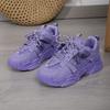 Purple Sneakers for Women Breathable Chunky Platform Sneakers Women Casual Shoes Slip On Thick Sole Sneakers Woman Sports Shoes