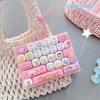 Cute Design Decompression Button Toy Creative Style Keyboard Keychain  Popular Pendant