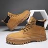Модный Роскошный Бренд Мужские Ботильоны Американские Рабочие Ботинки Повседневные Зимние Теплые Кожаные Высокие Ботинки Легкие Удобные На Шнуровке Базовые Ботинки