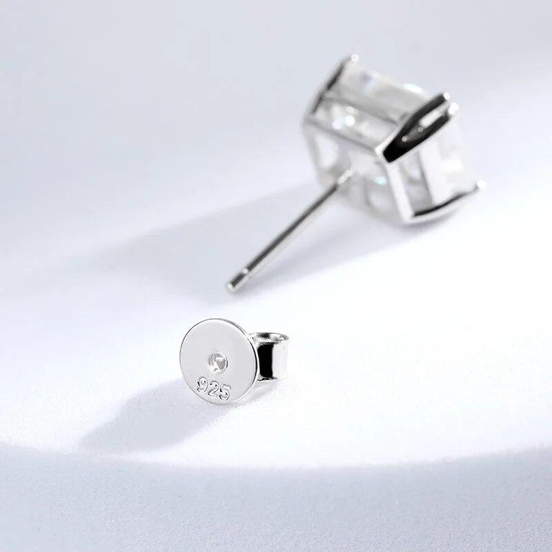 D Color 8CTTW D Color Certified Moissanite Studs Earring for Women 8*10mm Stone 100% S925 Sterling Silver Jewelry GRA