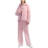 Fila Down Jacket Solid Color Simple Fashion Windproof Hooded Down Coat Women Jackets Pink F11W443911FPK