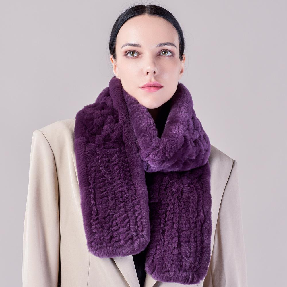 Длинный вязаный плюшевый шарф для тепла и объема, универсальный для женщин зимой
