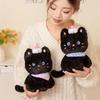 with Cream Cake Black Cat Plush Toy PP Cotton Meow Meow Plush Toys  Festive Decor