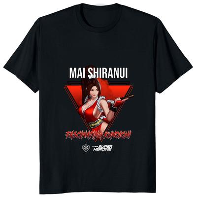 Футболка King of Fighters XV Graphic Mai Shiranui Printed Waifu Casual Streetwear Футболка Otaku Fighting Technology Game Мужские футболки