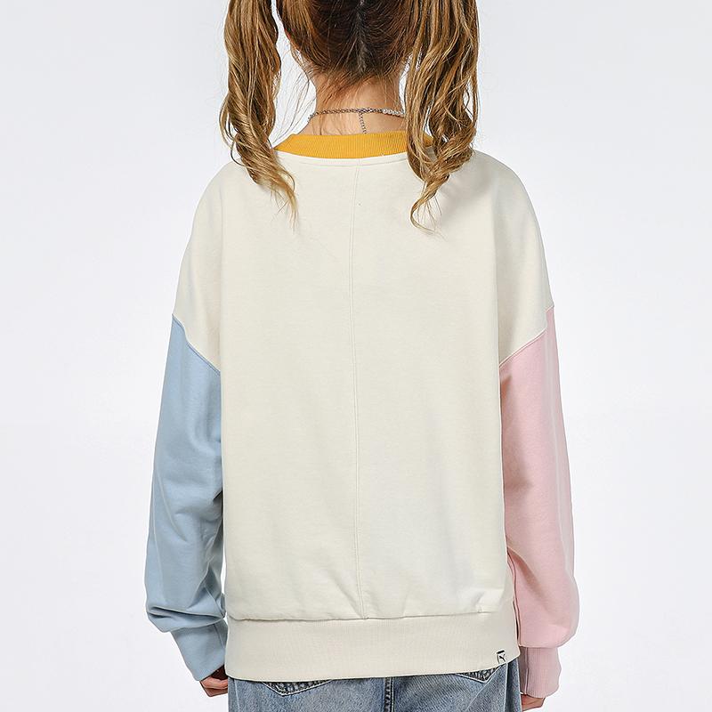 Puma Color Block Pullover Sweatshirt Women Tops Multicolor 533052-73