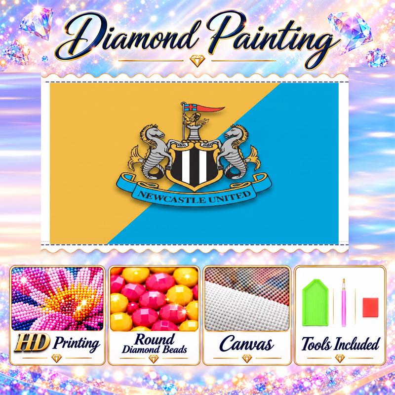 Newcastle United Football Diamond Painting Kit 5D Full Drill DIY Diamond Mosaic Wall Art Home Decor