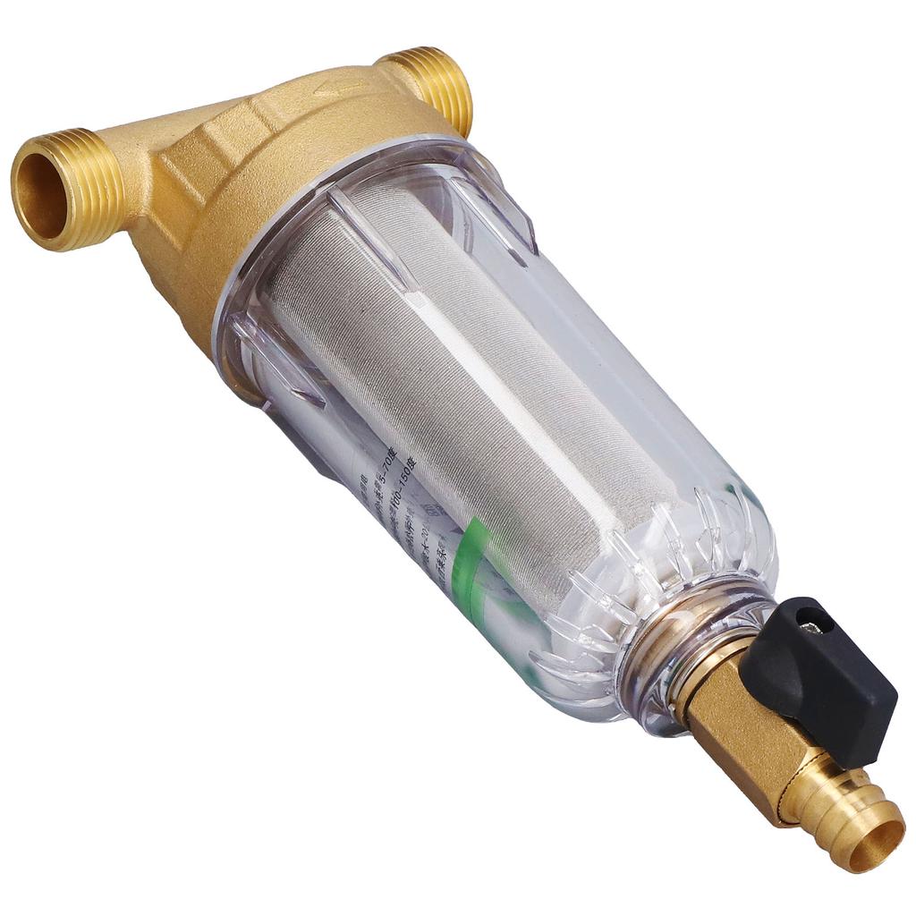 Water System Prefilter G1/2 Male Thread Detachable High Density Sediment Pipe Filter for Automatic