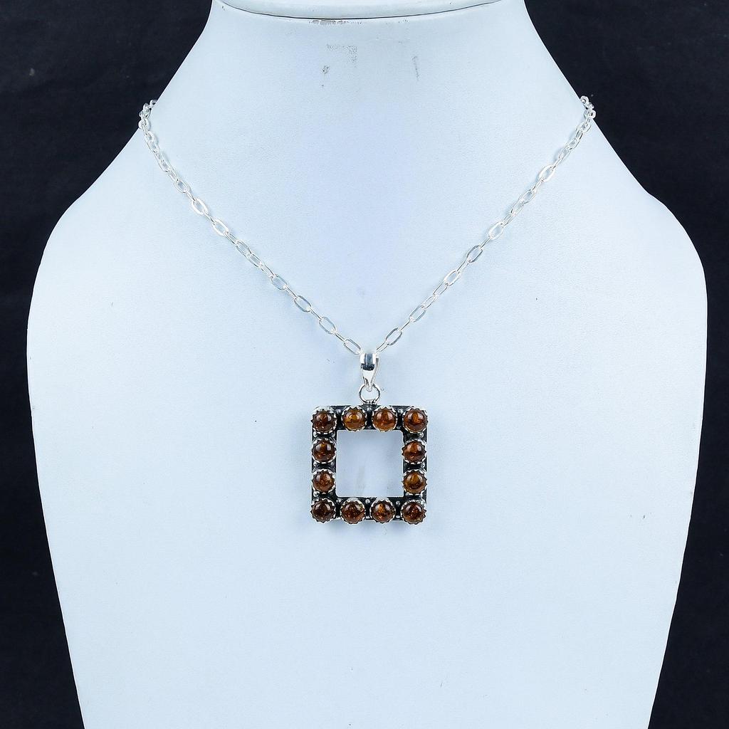 Natural Baltic Amber Gemstone Silver Pendant In 925 Sterling Silver- Handmade Design, Everyday Wear Jewelry, Unique Pendant Party Wear Gift