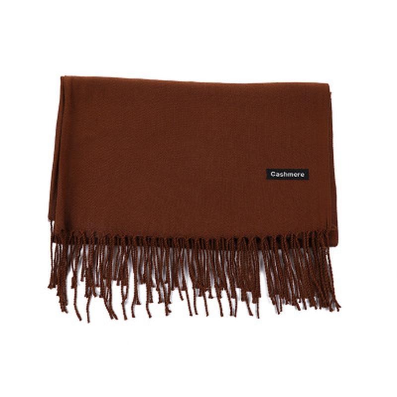 Scione Women Solid Color Cashmere Scarves Winter Autumn Long Scarf Thinker Warm Female Shawl Men Scarf