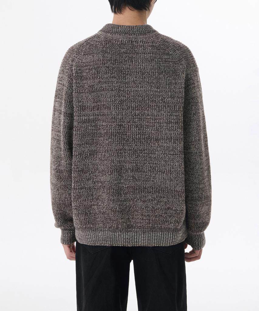 MUSINSA STANDARD Mixed Yarn Collared Knit [Brown]