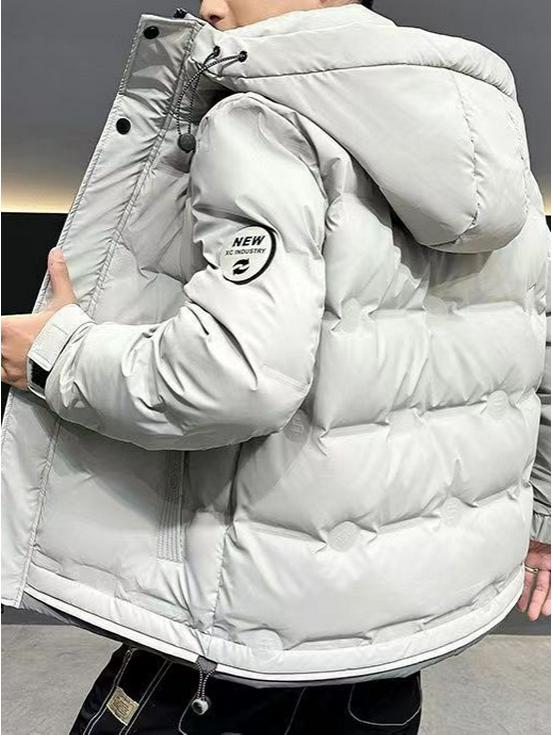 Мужская зимняя пуховая куртка с капюшоном 2024 - Модная, Плотная, Высококачественная, Защита от холода, Теплый утиный пуховик