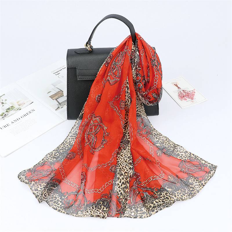 Chiffon Scarf Printing Thin Popular Scarf Sunscreen Women's Small Dots