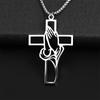 Fashion 1PC Believers As A Gift. Is Jewelry Stainless Steel Pendant For Men Cross Necklace  Handmade