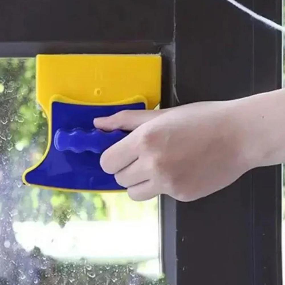 Прочный магнитный очиститель стекла Двусторонний скребок Бытовая уборка с веревкой 1,2 м Страховочный шнур для мытья окон в ванной