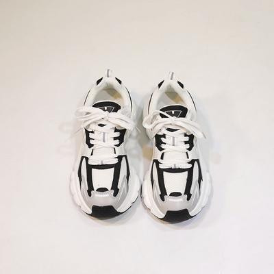 Туфли для папы на толстой подошве с цветными блоками, женская осенняя новая студенческая универсальная повседневная спортивная обувь