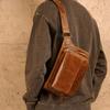 Genuine Leather Vintage Crossbody Bag Men's Bag Casual Commuting Chest Bag Shoulder Bag
