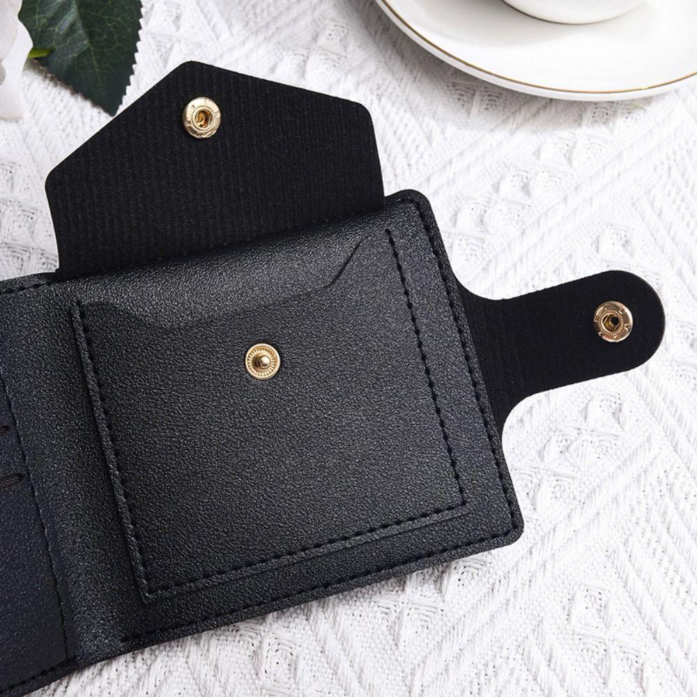 Multifunctional Mini Wallet PU Leather Coin Purse Portable Card Holder Clip Women