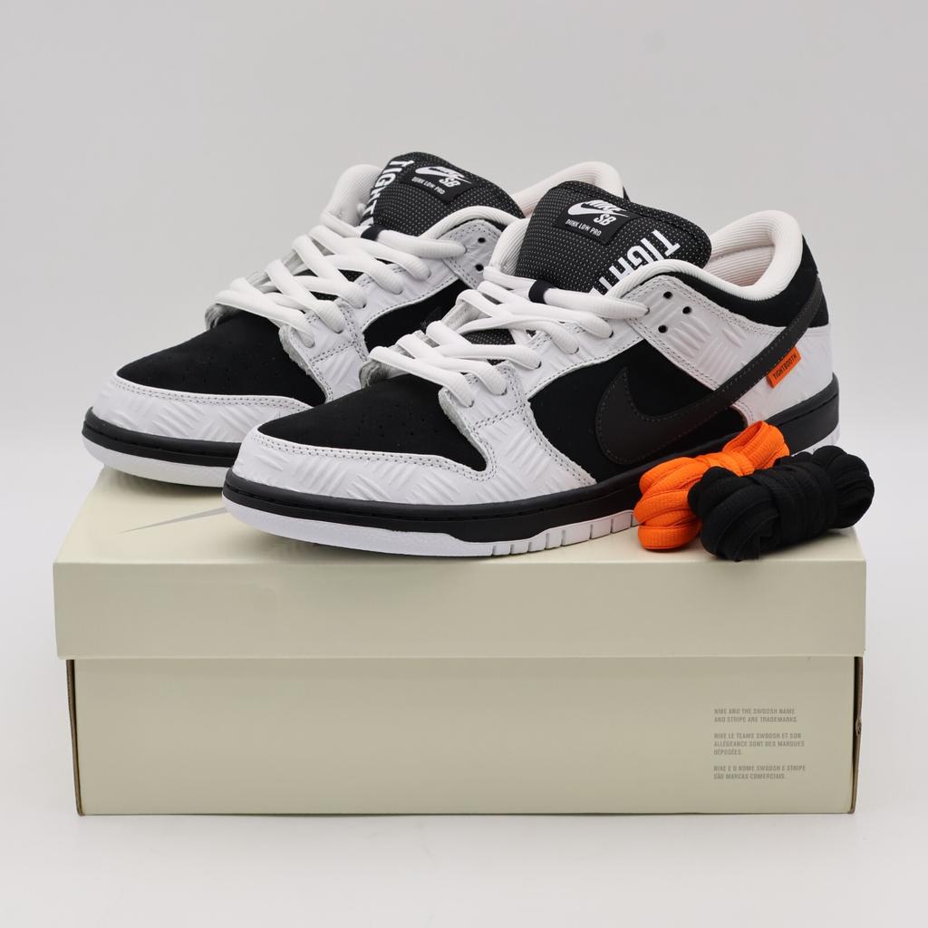 FD2629-100 TIGHTBOOTH Nike SB Dunk Low Pro QS Черный Белый Безопасный Оранжевый (Мужской)