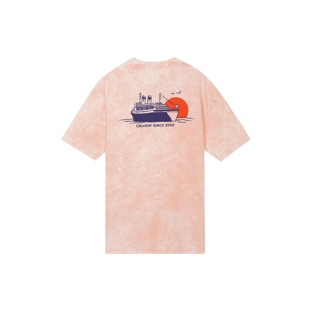 Nike SB Скейтборд Задняя Печать Выстиранный Спортивный Скейтборд Короткий Рукав Красный Мужской DD1288-693