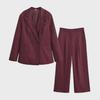 Women's Double-Breasted Blazer & High-Waist Pants Set