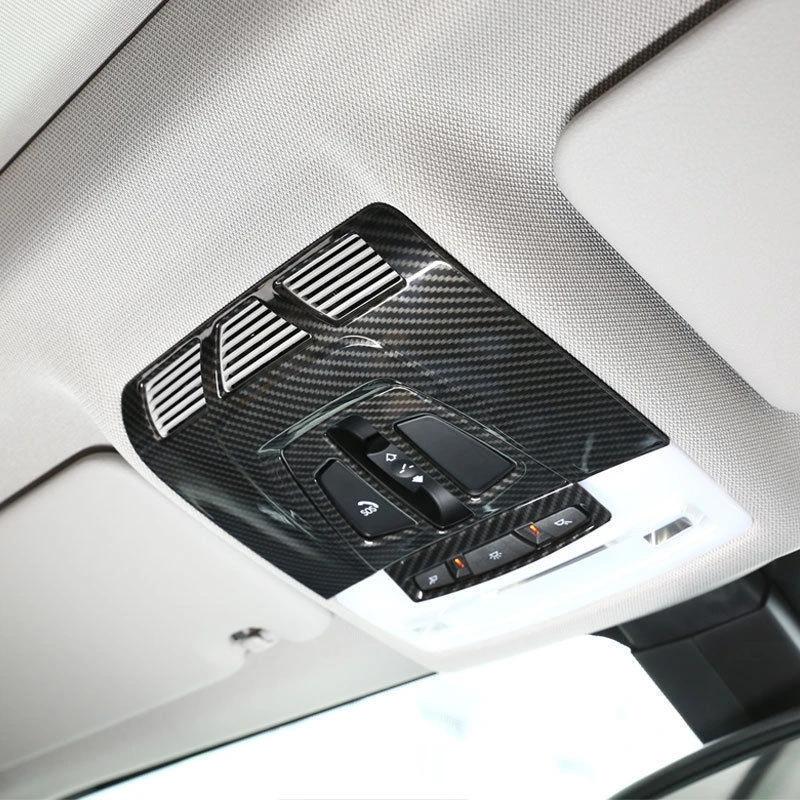 Передняя лампа для чтения автомобиля, декоративная рамка, наклейка, цветная отделка из углеродного волокна для BMW 1/2/3 серии F20 F45 F30 F34 X5 F15 X6