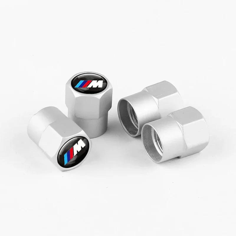 4Pcs Aluminum Car Wheel Tire Valve Caps Tyre Rim Stem Covers Airdust Waterproof For BMW M X1 X3 X5 M5 M3 E46 E52 E53 E60 E61 E62 AJ6