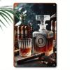 Винтажная металлическая настенная табличка Weatherproof Whiskey Cigar для крыльца, гаража, дома
