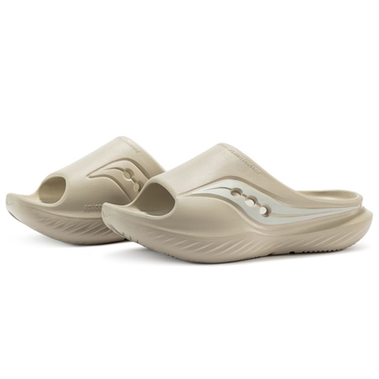 SAUCONY Cradle Fashion Cushioning Comfortable Slip-On EVA Non-Slip Wear-Resistant Casual Slippers Unisex Slippers Beige S28901-1