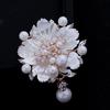 LOVES Brooch Necklace for Cherry Blossom Natural White Pearl Cubic Freshwater Shell Gift Style Exclusive Pouch Women, Flower, Stone, Shell, Zirconia,