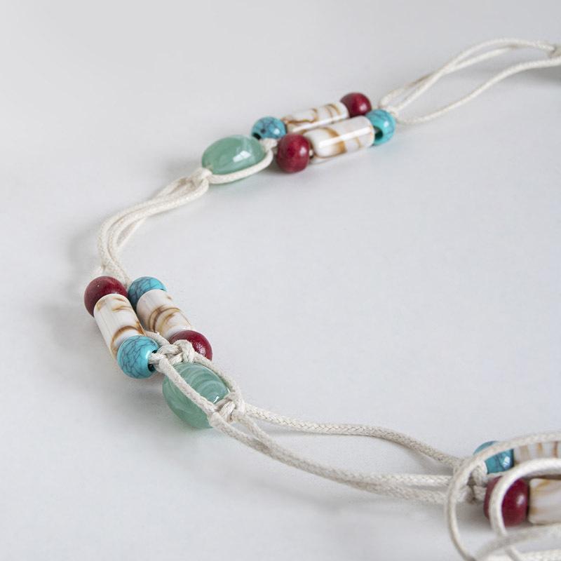 Богемный пояс Этнический стиль Декоративный пояс Повседневный стиль для отпуска Пояс-веревка на талию Женский пояс