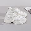Fashion Casual White Platform Shoes For Women Spring Summer New White Sneakers Female Solid Color Lace Sports Shoes Woman