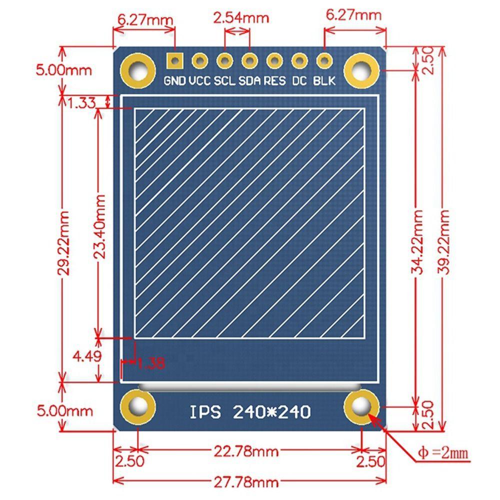 IPS 65K Full Color LCD Screen Display Module 3.3V 240x240 Module TFT LCD Module  For Arduino