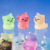 10 Colourful Lucky Kittens Glow In The Dark Mini Black Cats Home Decor Decorative Figurines Miniature Desk Decoration