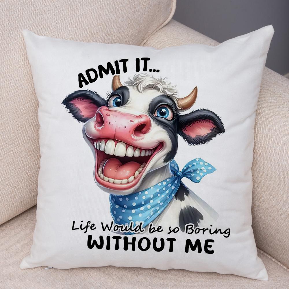 Smiling Monkey Pillowcase Double Print Do Not Disturb Sloth Cushion Cover Soft Plush Sassy Duck Pillowcase for Sofa Home Car