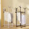 Floor Coat Rack Square Clothing Rack Tree Branch Style Storage Rack Save Space Garment Stand Large Capacity Clothes Hanger Stand