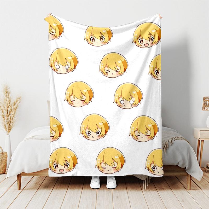 1pc Blanket Tenma Tsukasa Print Design, Lightweight Blanket for Sofa, Bed- Soft &Warm, Gift for All Seasons like Christmas, Halloween