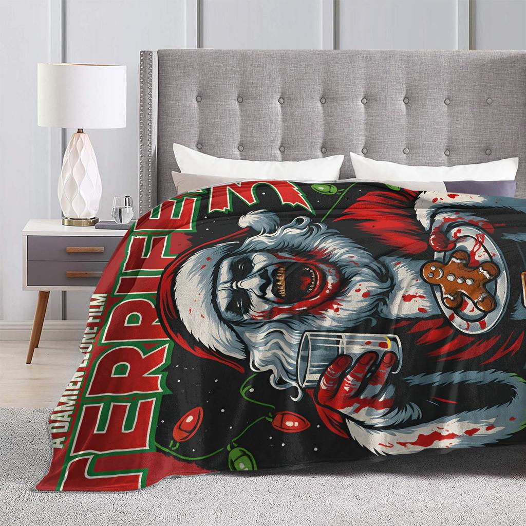 Пледы с принтом Art Crispies Терроризатор Клоун Теплые Новые Плюшевые Пледы для Детей Гостиной Фланелевые Покрывала Постельное Покрытие