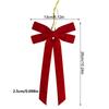 6PCS Velvet Christmas Bows Christmas Tree DIY Hanging Ornaments Ribbon Bow Gift Wrapping Bows Chrismtas Party Gifts