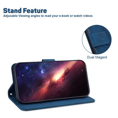 Чехол-кошелек из ПУ-кожи с геометрическим тиснением для Motorola Edge 50 Fusion 5G