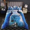 Two Peacock Duvet Cover Set Flowers Comforter Cover With Pillowcase King Queen Twin Size For Kids Boys Girls Women Bedding Set